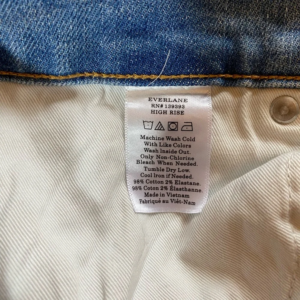 Everlane High Rise Classic Ankle Jean Vintage Light Wash Blue Size 30